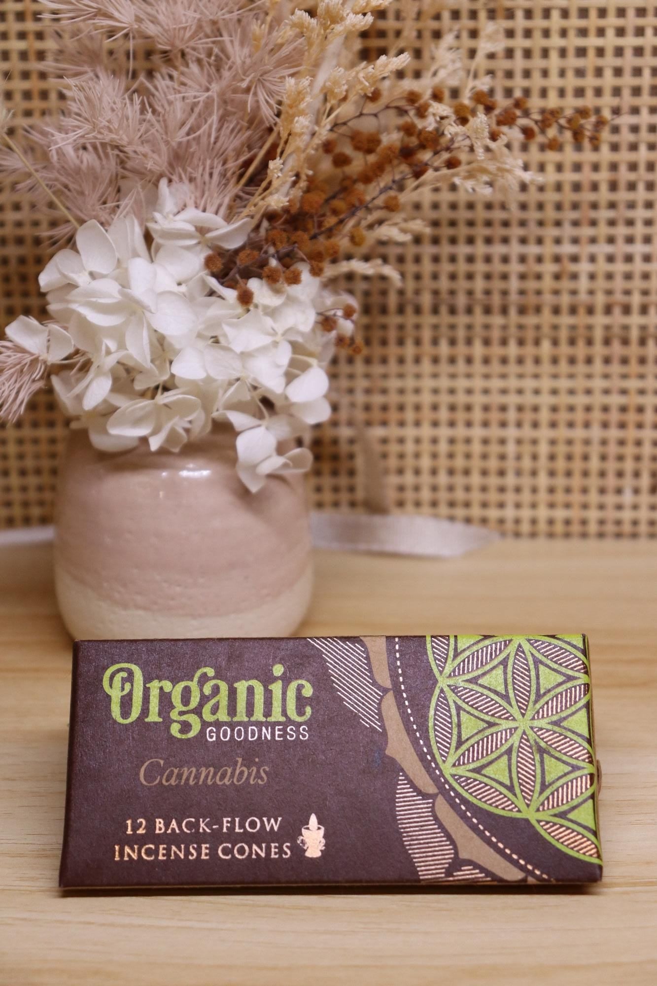 Organic Goodness Back-Flow Incense Cones | Cannabis