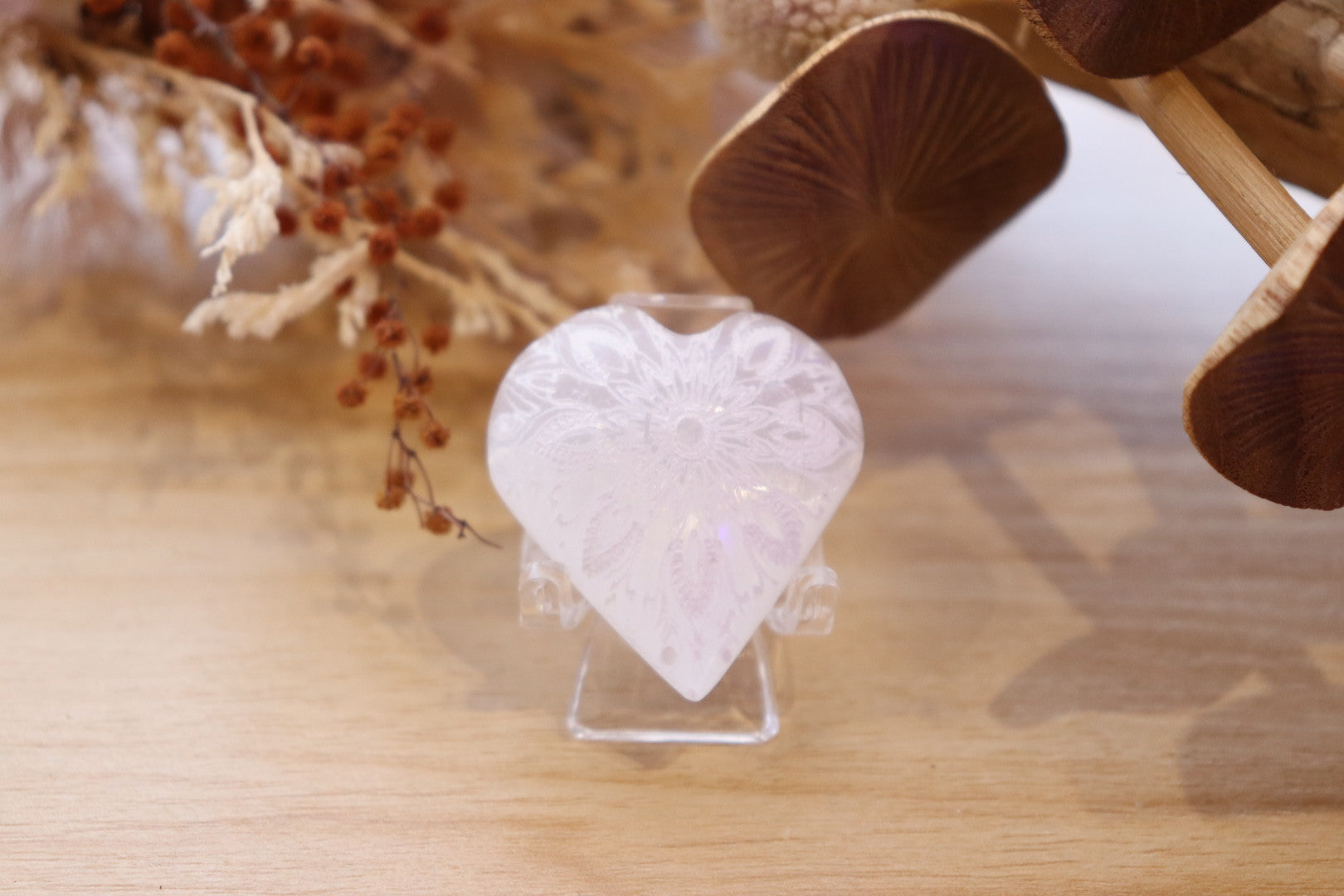 Selenite Heart | Mandala