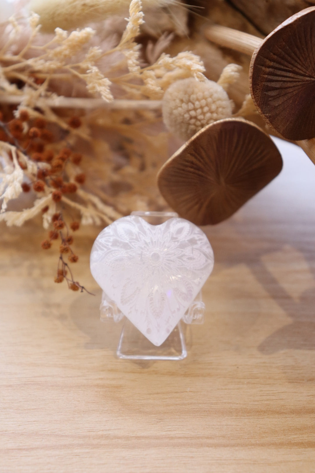Selenite Heart | Mandala
