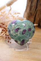 Ruby Fuchsite Heart + Stand | 135g