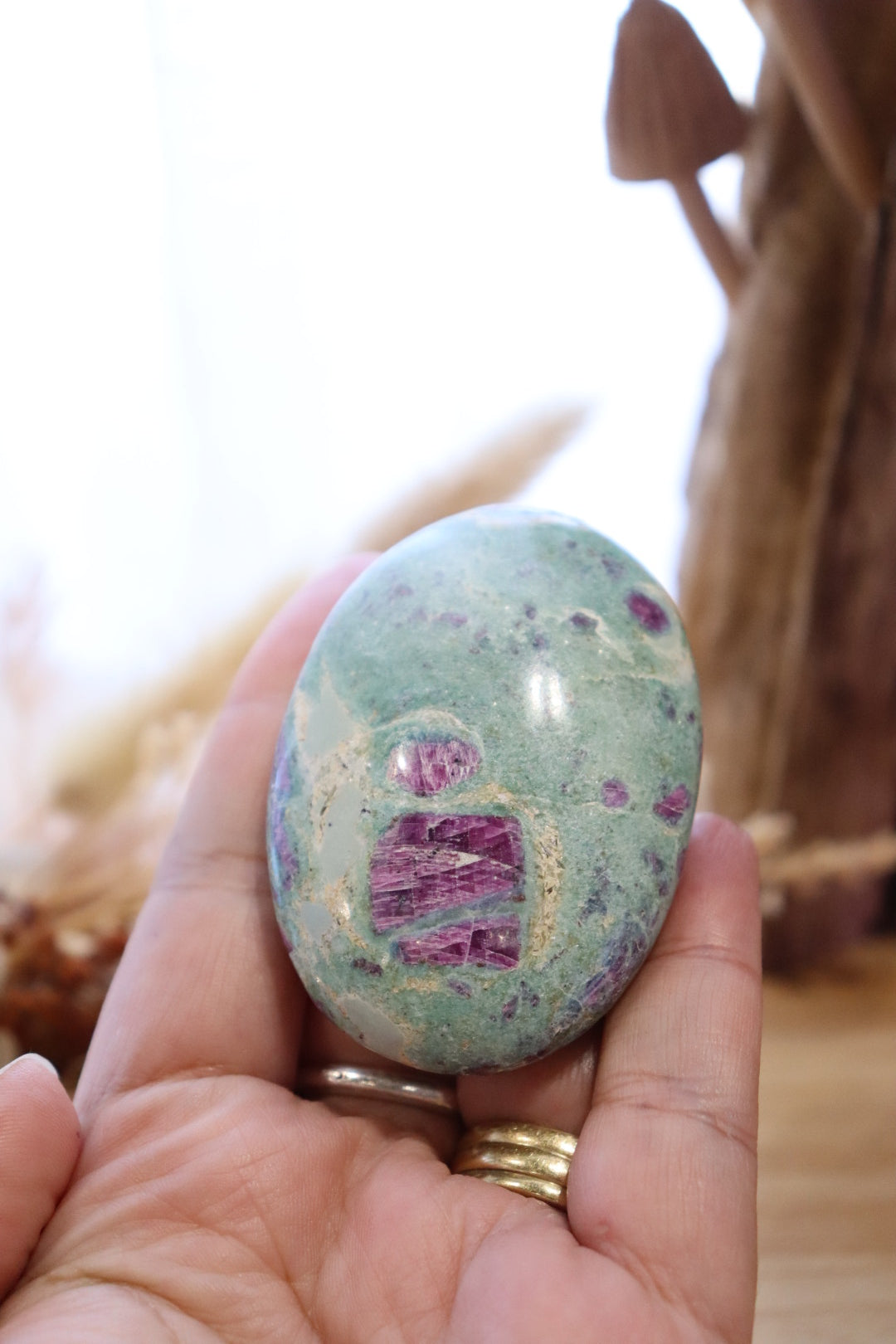 Ruby Fuchsite Palm | 90g