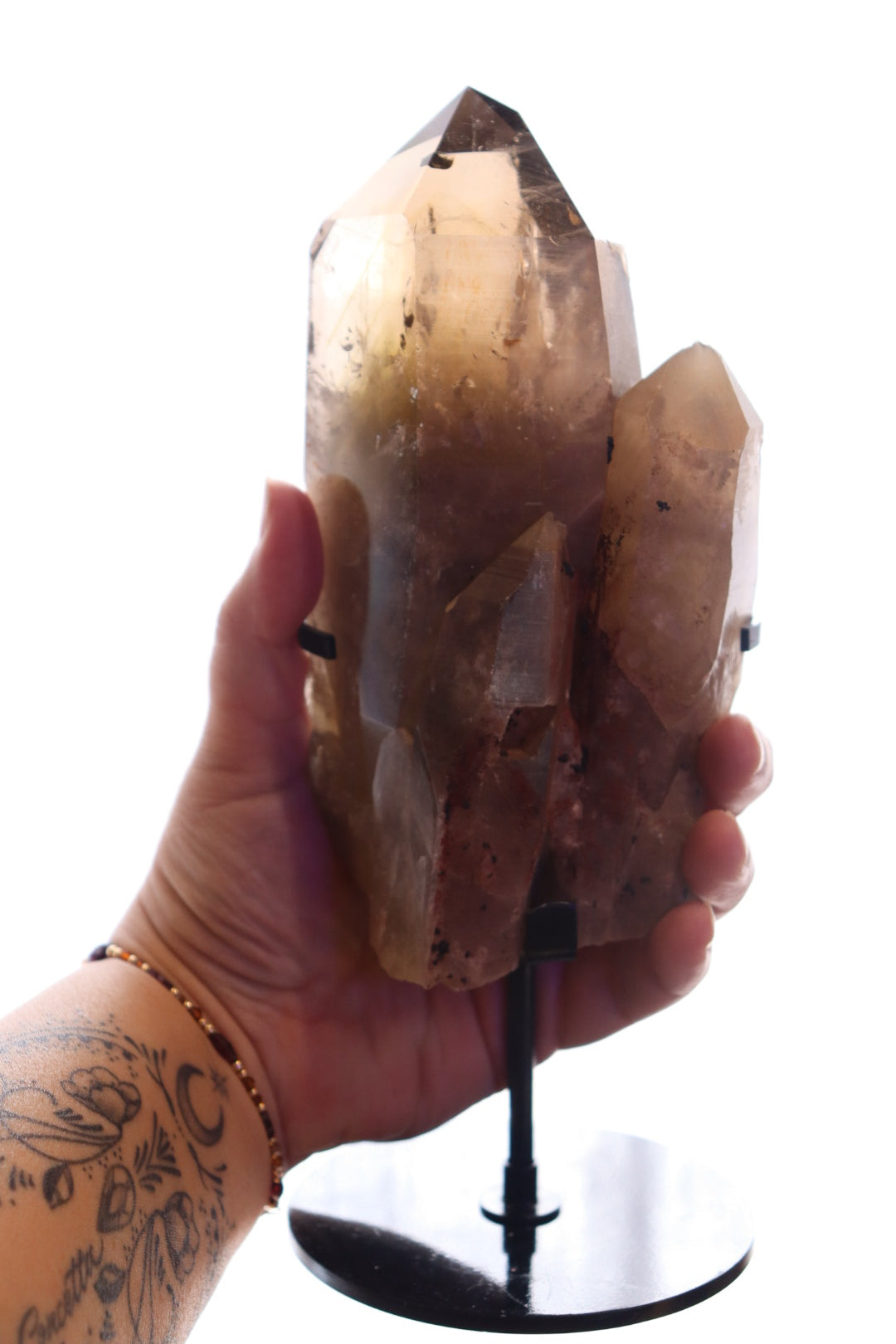 Smokey Quartz Cluster + Stand  | 1.096kg