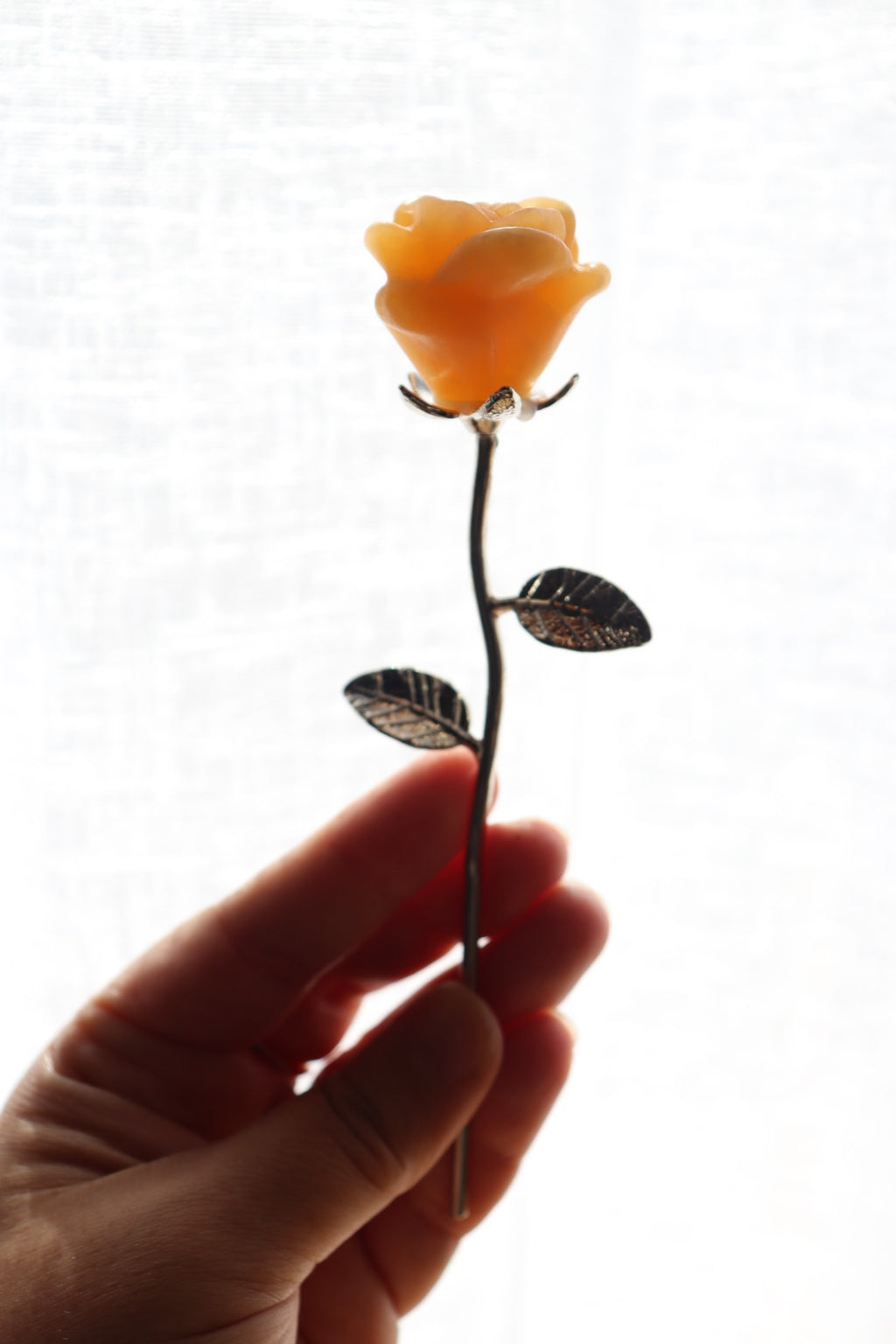 Crystal Bloom Rose | Orange Calcite