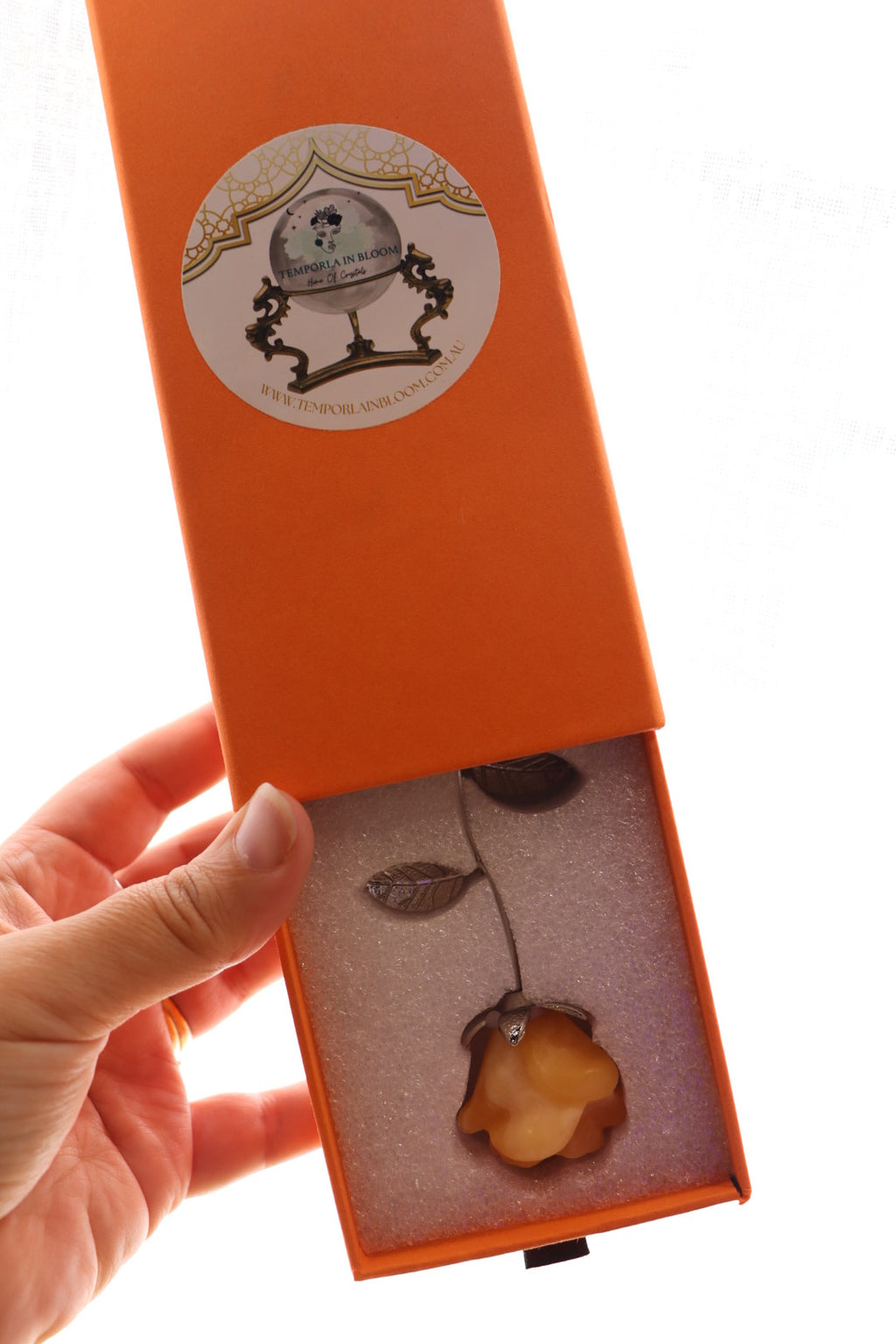 Crystal Bloom Rose | Orange Calcite