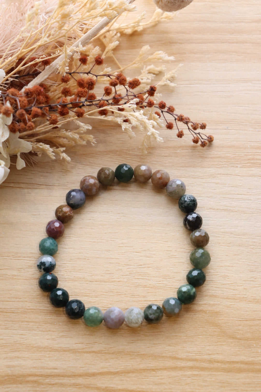 Ocean Jasper Bracelet | Faceted 8mm