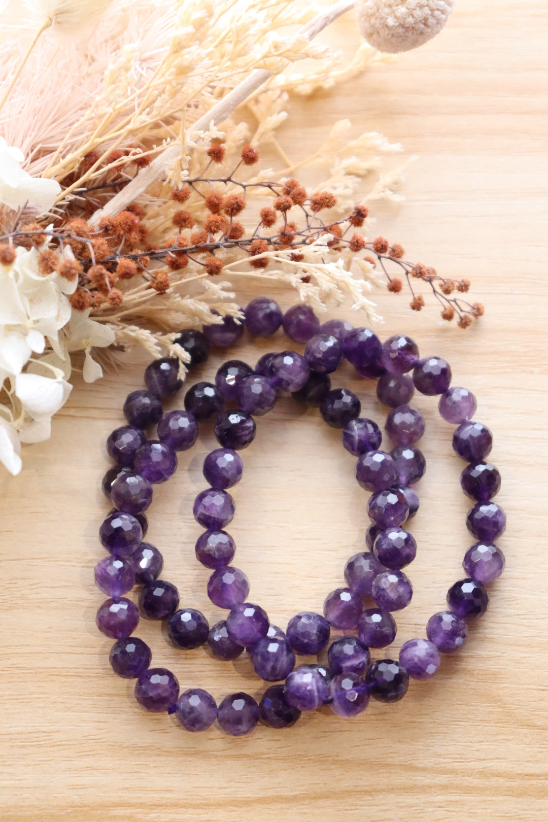 Amethyst Bracelet | Faceted 8mm