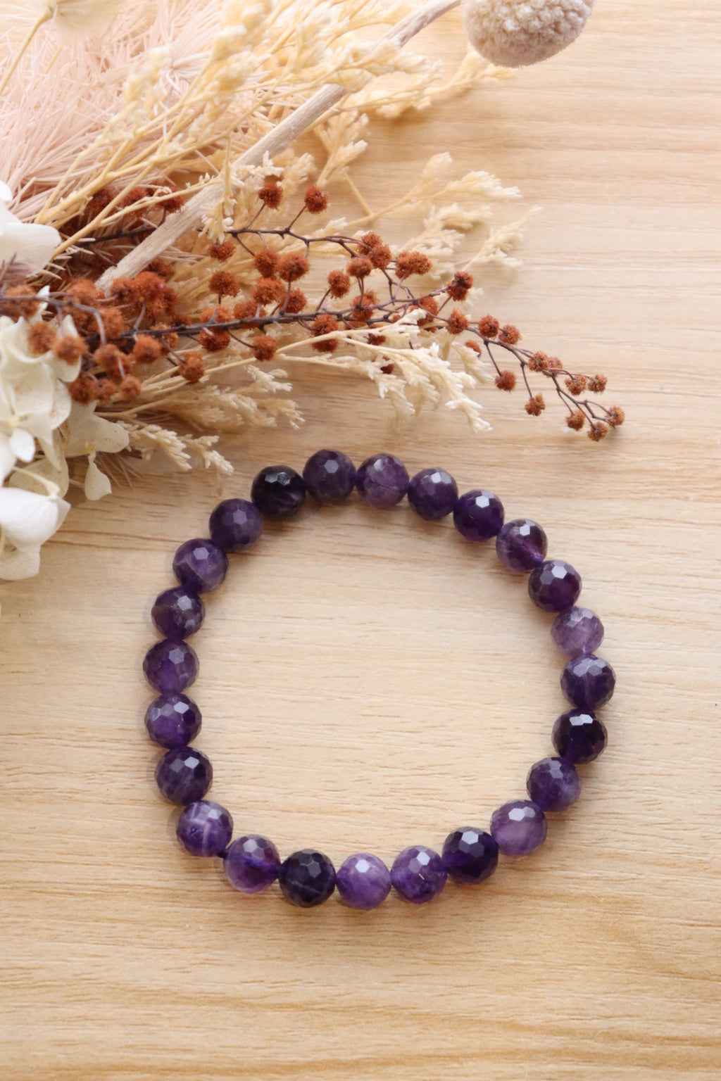 Amethyst Bracelet | Faceted 8mm