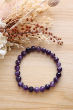 Amethyst Bracelet | Faceted 8mm