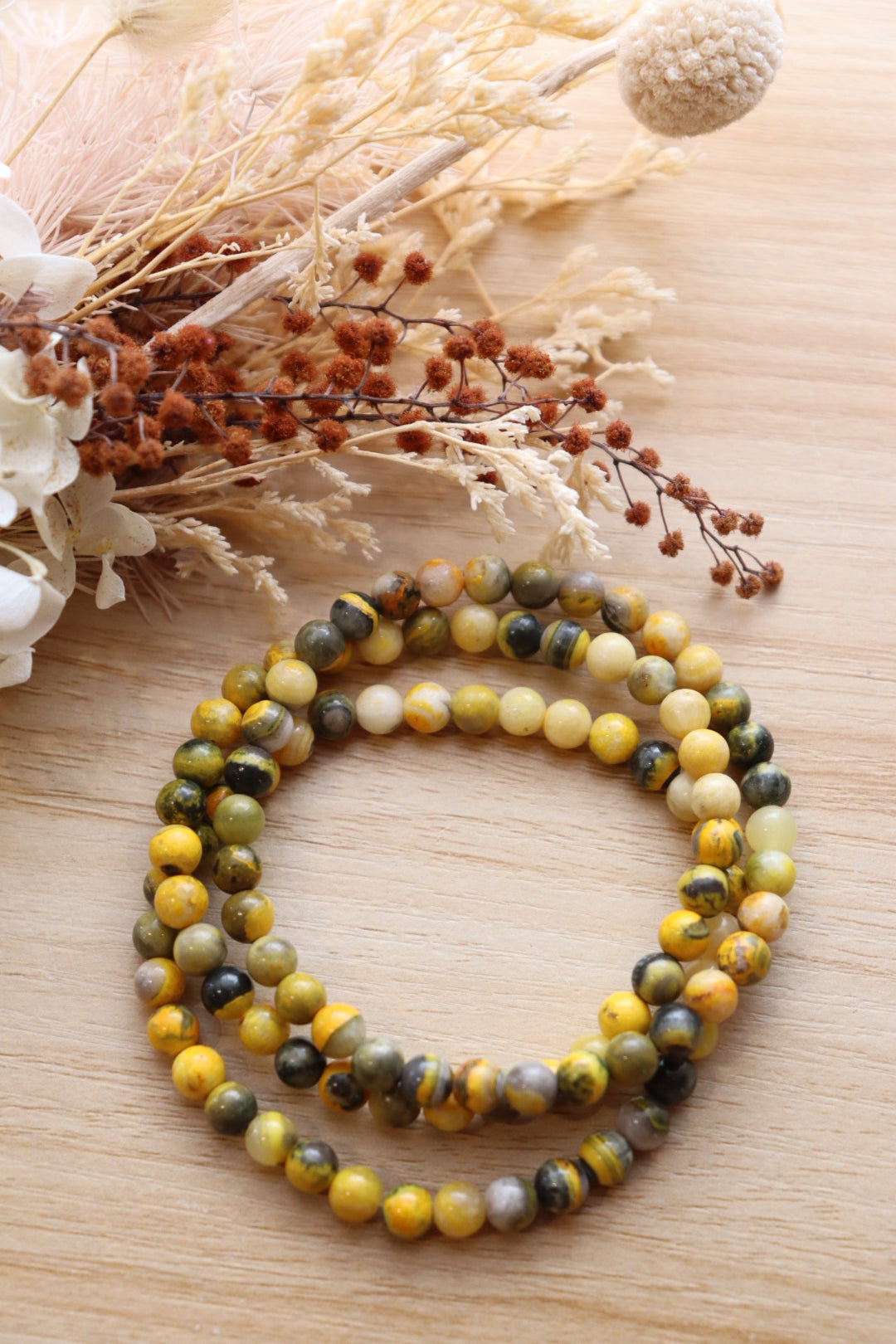 Bumble Bee Jasper Bracelet | 5mm