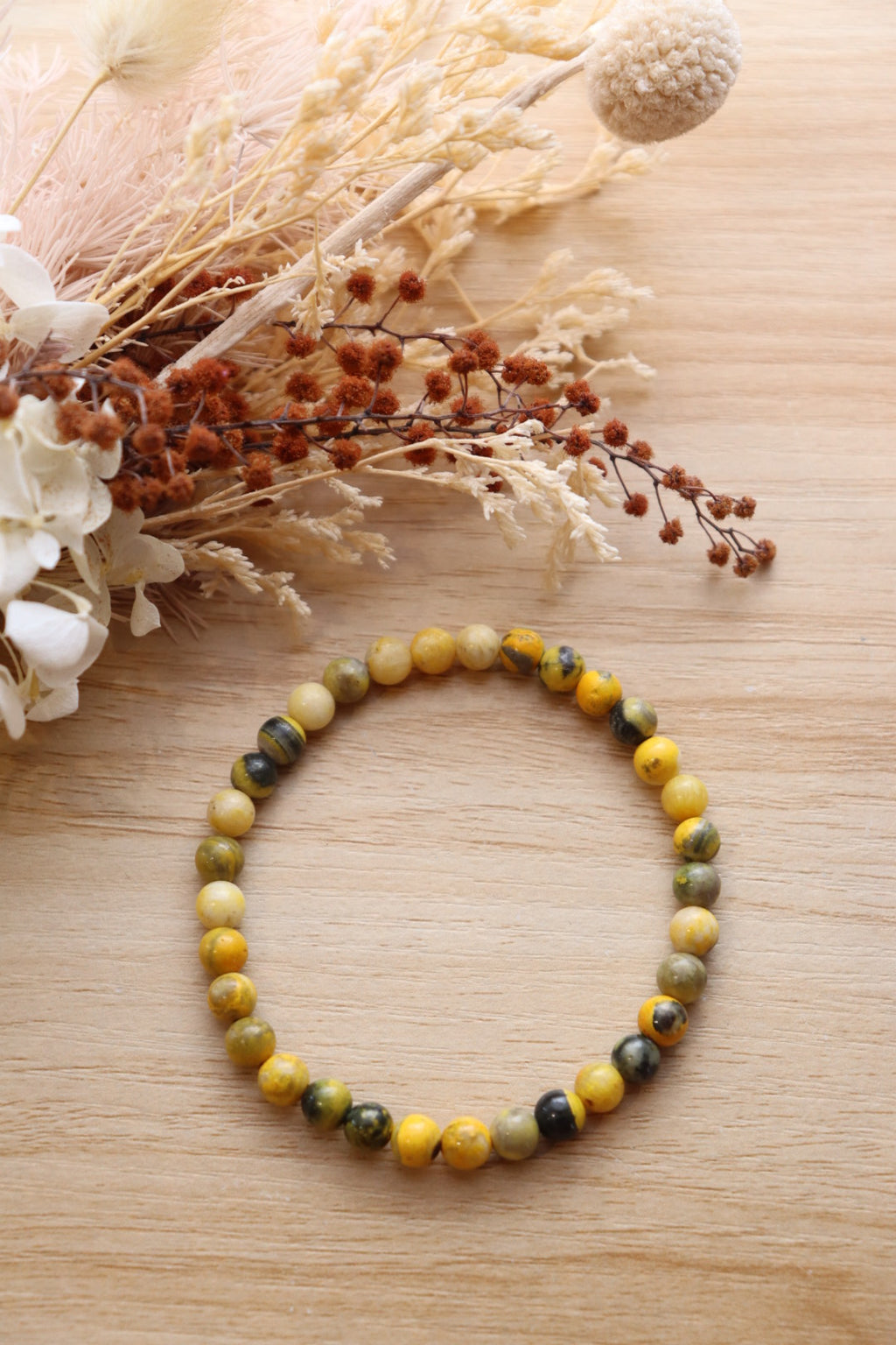 Bumble Bee Jasper Bracelet | 5mm