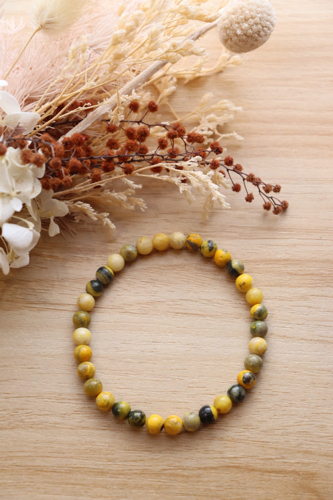 Bumble Bee Jasper Bracelet | 5mm