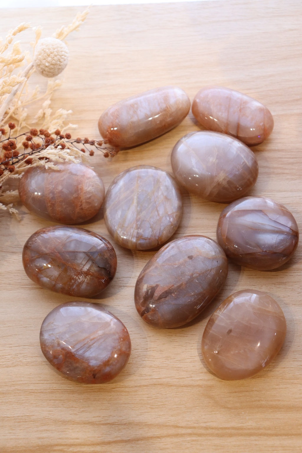 Peach Moonstone Palm | Medium