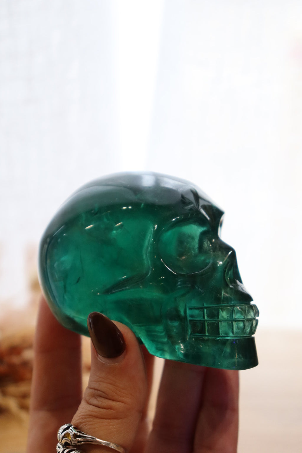 Green Fluorite Skull | 459g