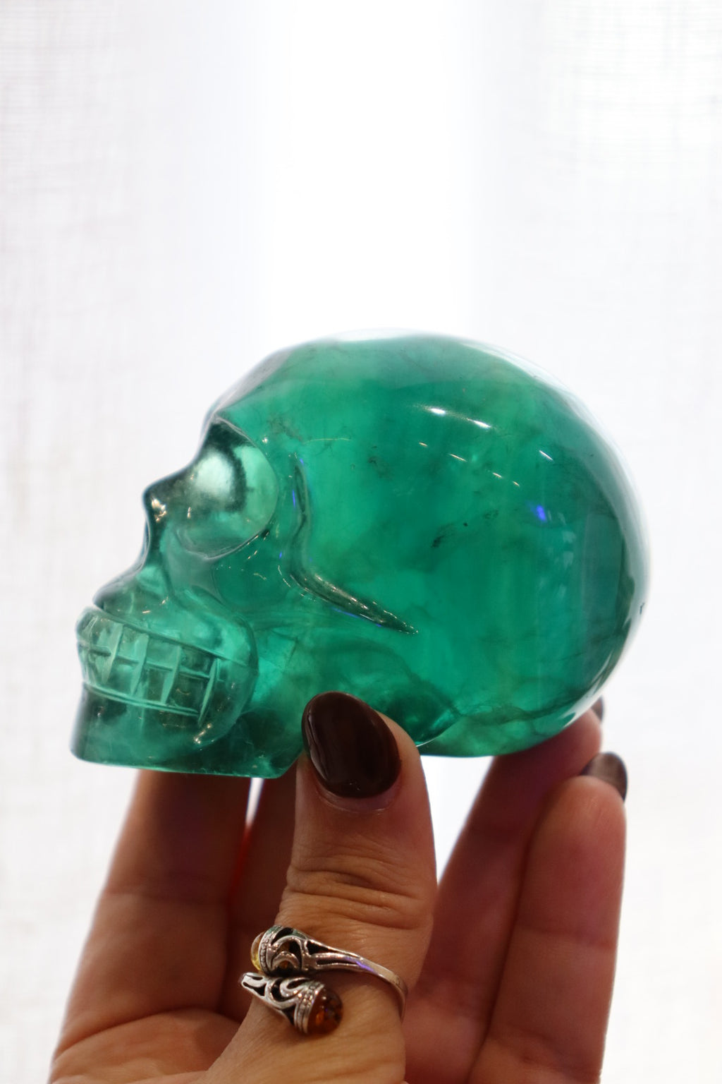 Green Fluorite Skull | 459g