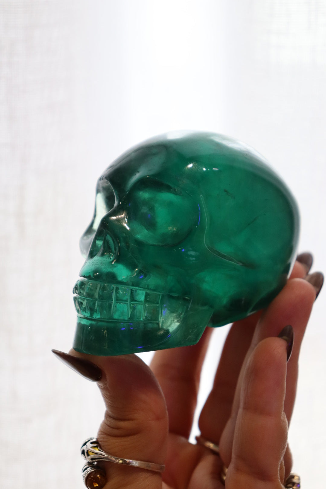 Green Fluorite Skull | 459g