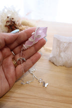 Rose Quartz Pendulum | Silver Wire Wrap