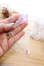 Rose Quartz Pendulum | Silver Wire Wrap