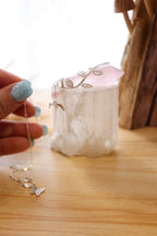 Rose Quartz Pendulum | Silver Wire Wrap