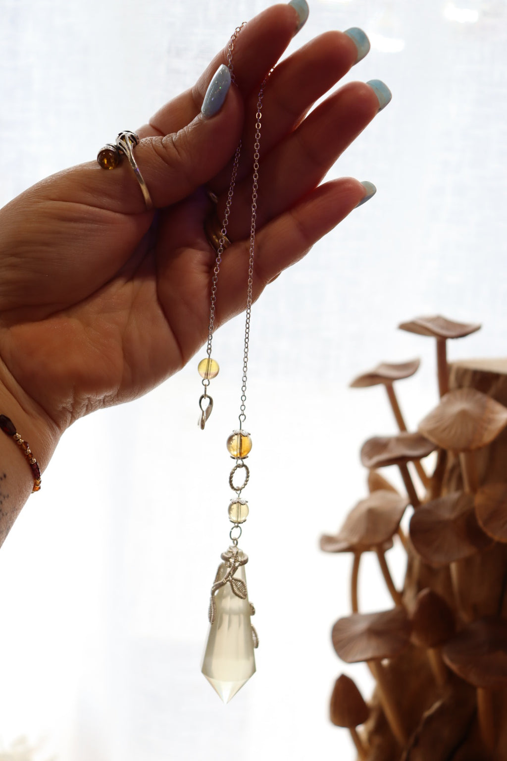 Citrine Pendulum | Silver Wire Wrap