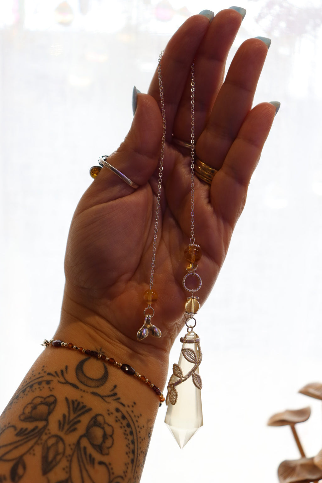 Citrine Pendulum | Silver Wire Wrap