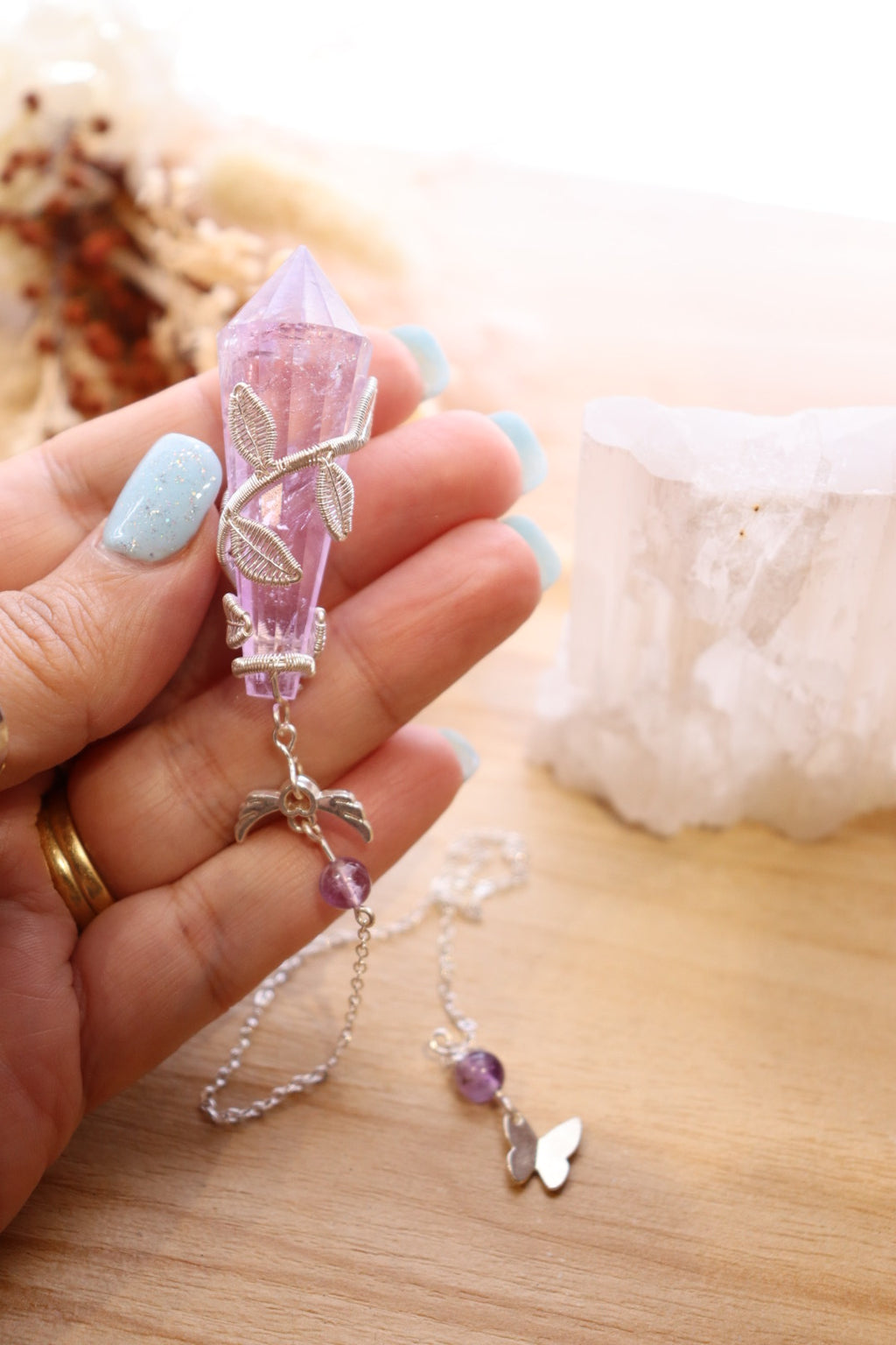 Amethyst Pendulum | Silver Wire Wrap