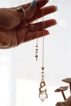 Clear Quartz Pendulum | Gold Wire Wrap