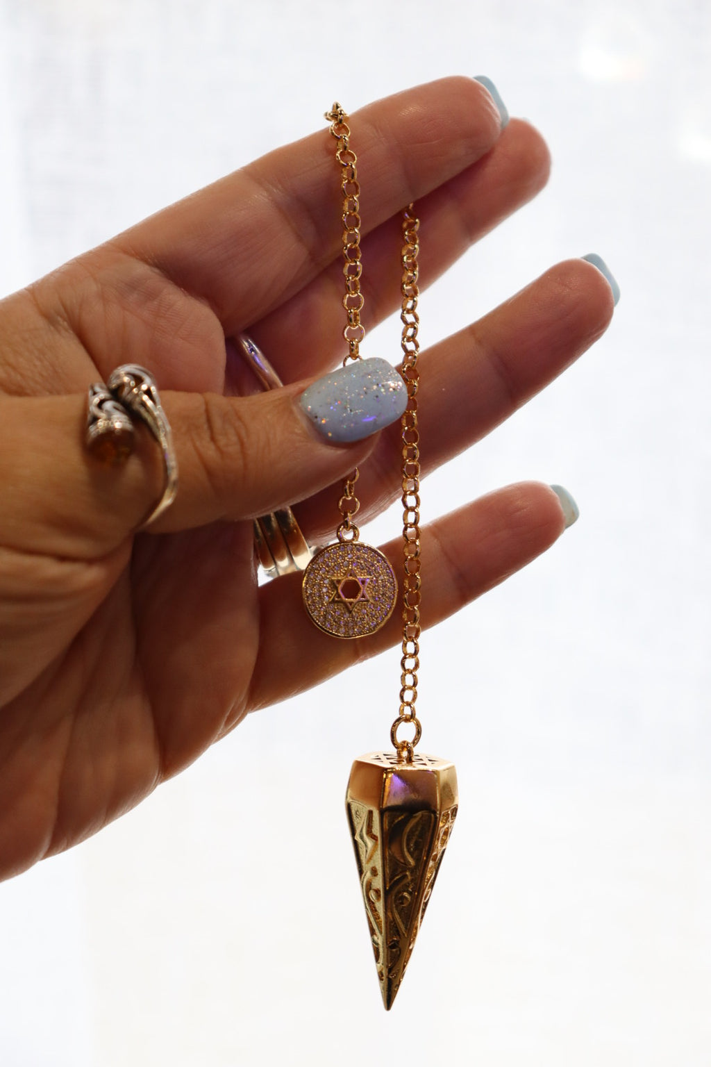 Golden Celestial Star Pendulum