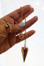 Golden Celestial Star Pendulum