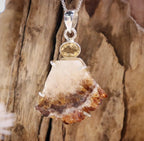 Citrine Pendant | Raw + Faceted