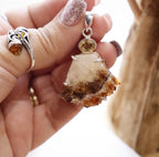 Citrine Pendant | Raw + Faceted