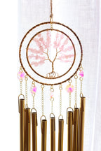 Tree Of Life Windchime Suncatcher | Rose Quartz
