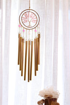 Tree Of Life Windchime Suncatcher | Rose Quartz