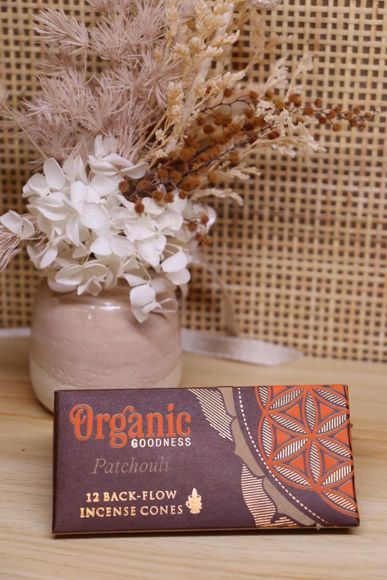 Organic Goodness Back-Flow Incense Cones | Patchouli