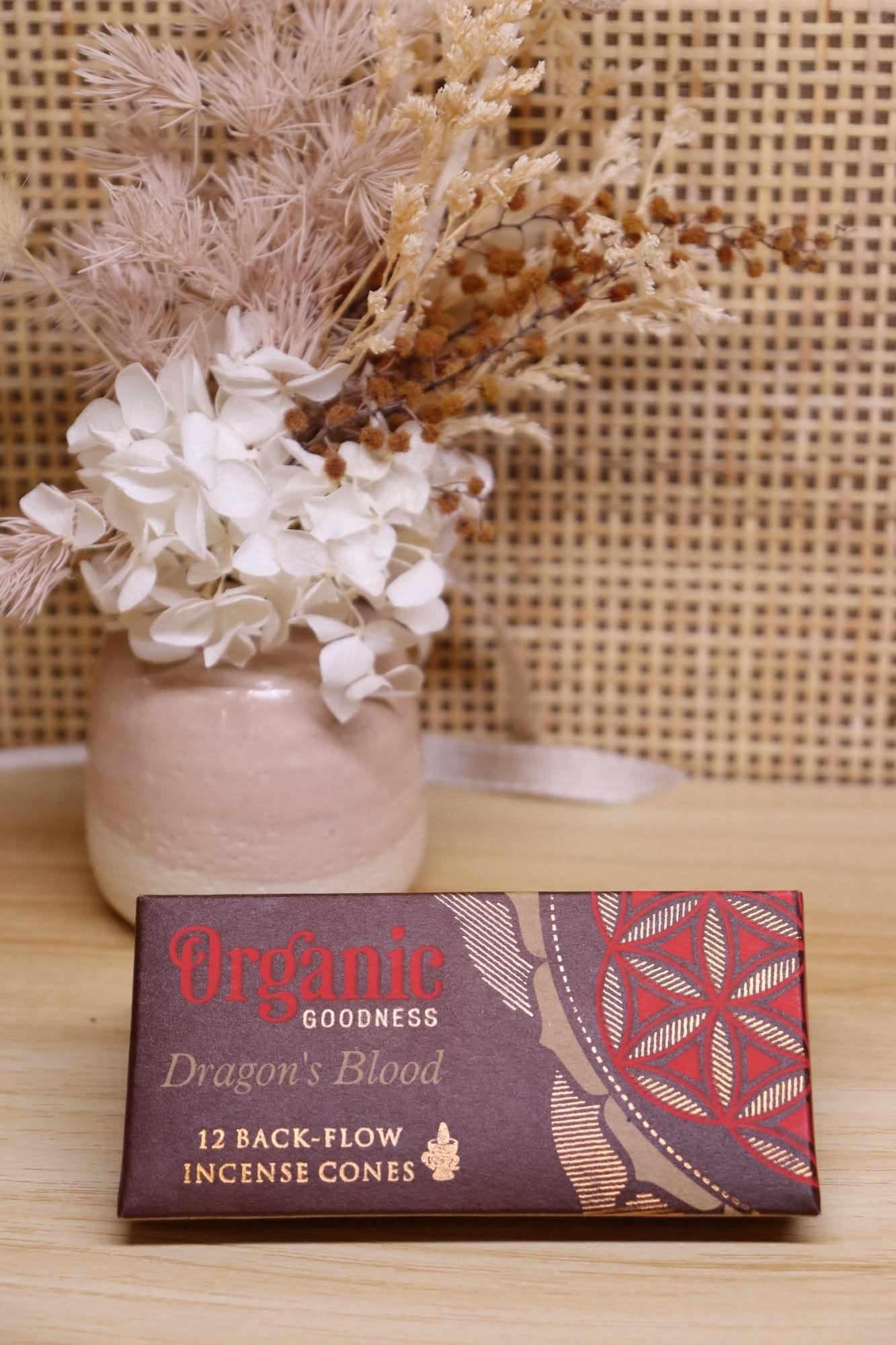 Organic Goodness Back-Flow Incense Cones | Dragon's Blood