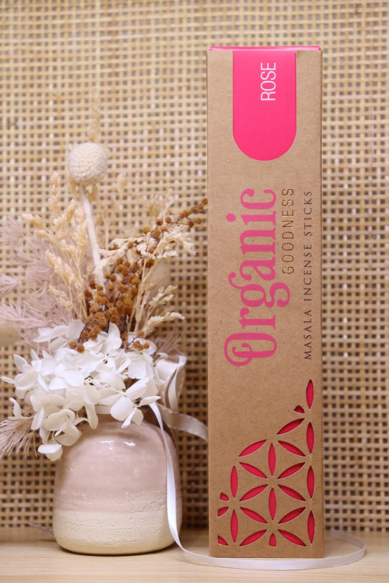 Organic Goodness Incense Sticks | Rose