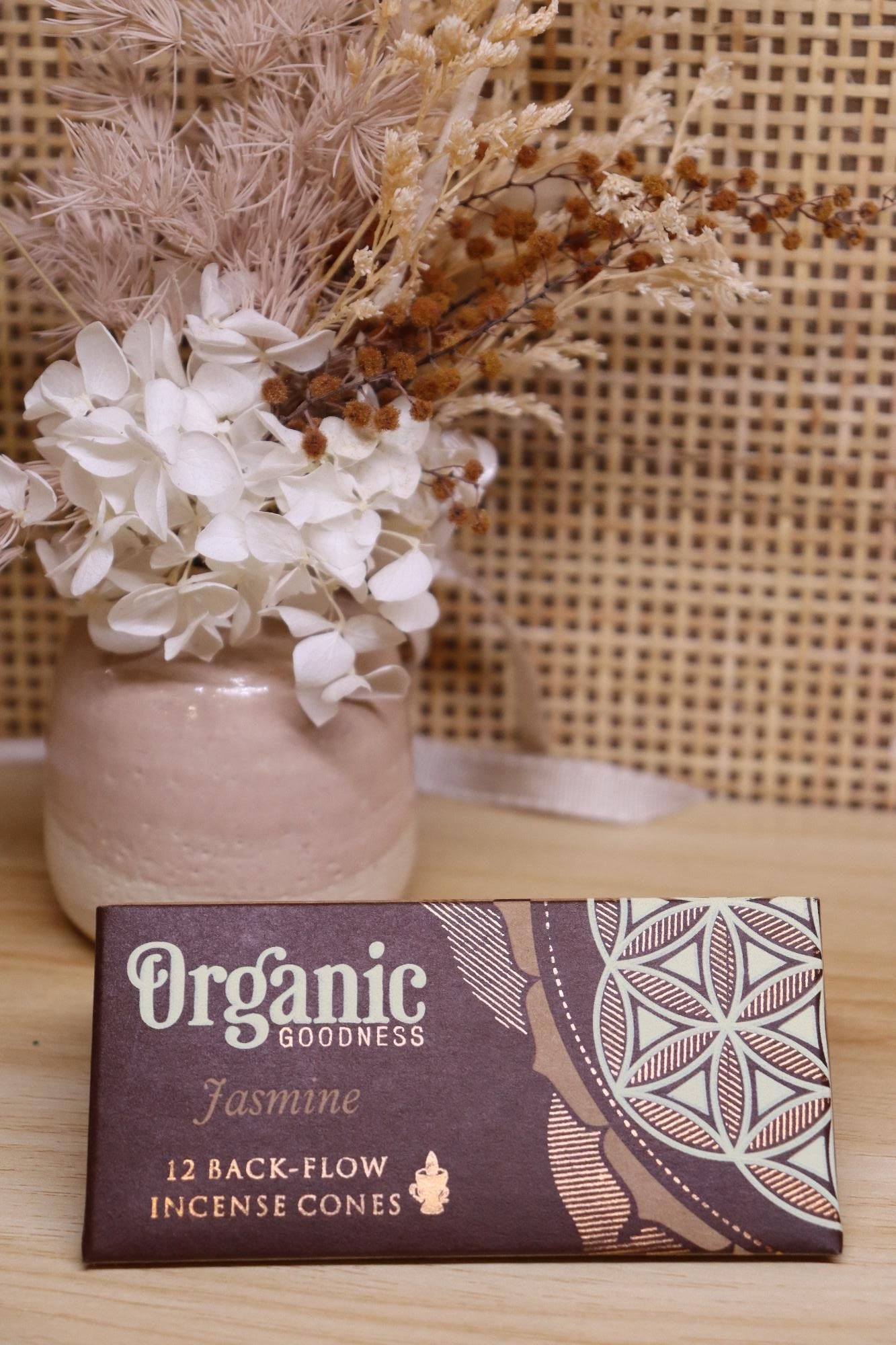 Organic Goodness Back-Flow Incense Cones | Jasmine