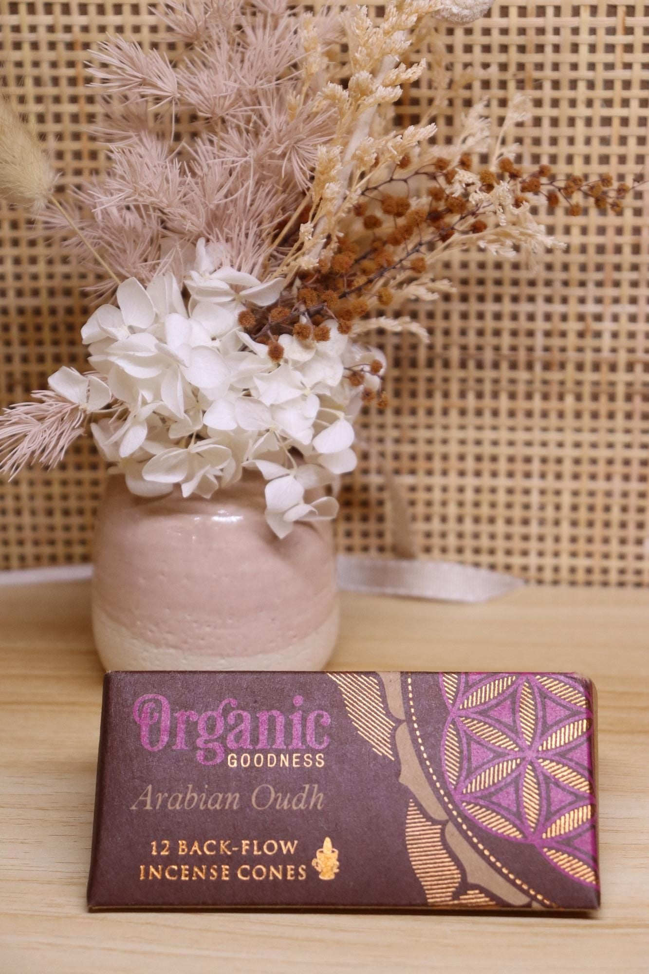 Organic Goodness Back-Flow Incense Cones | Arabian Oudh