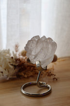 Clear Quartz Flower Carving + Stand | 190g