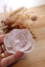 Clear Quartz Flower Carving + Stand | 190g