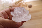 Clear Quartz Flower Carving + Stand | 190g