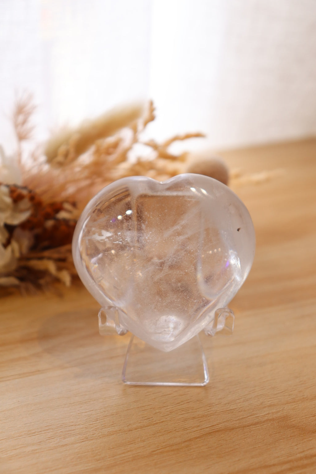 Clear Quartz Heart + Stand | 132g