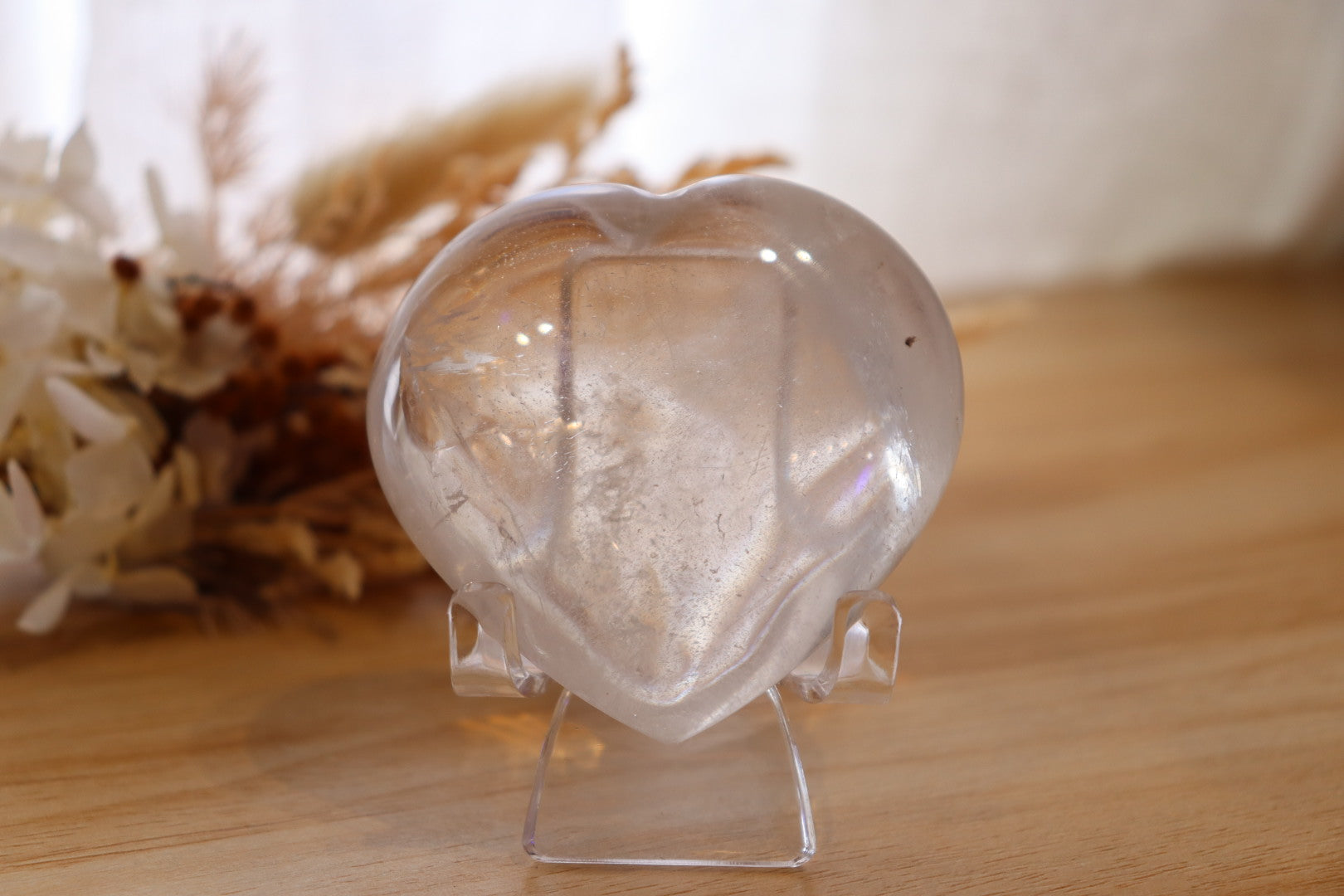 Clear Quartz Heart + Stand | 132g