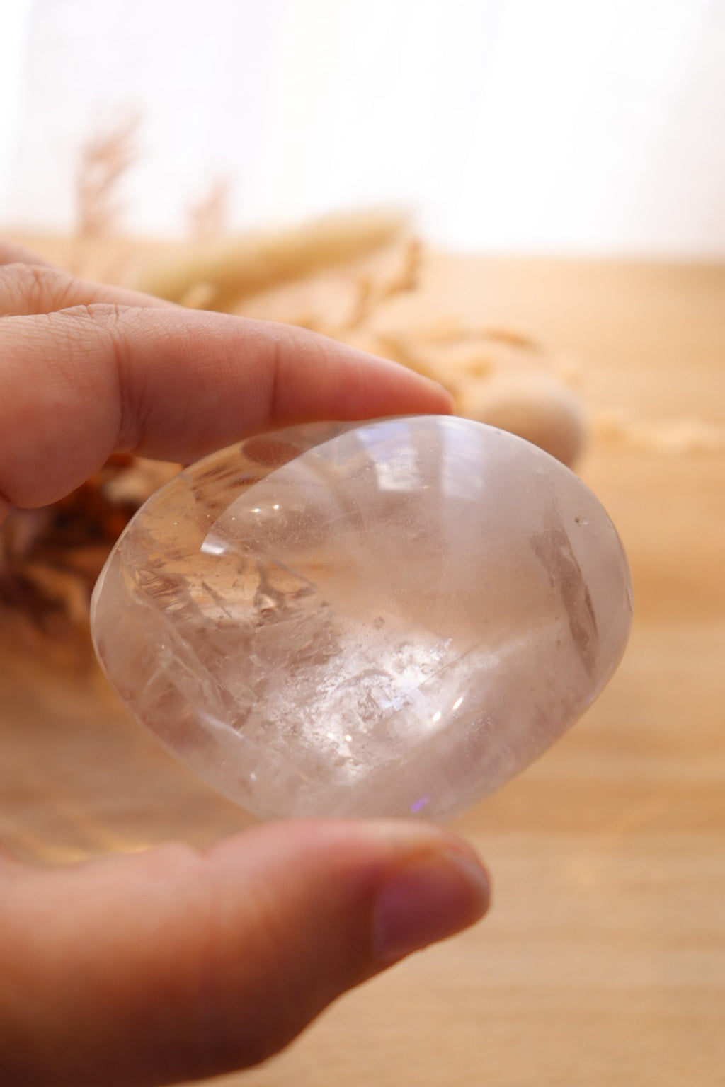 Clear Quartz Heart + Stand | 132g