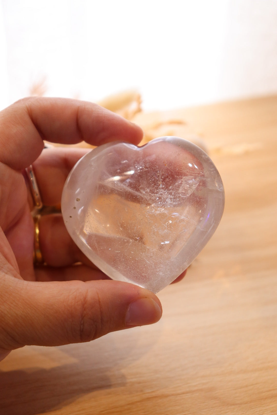 Clear Quartz Heart + Stand | 132g