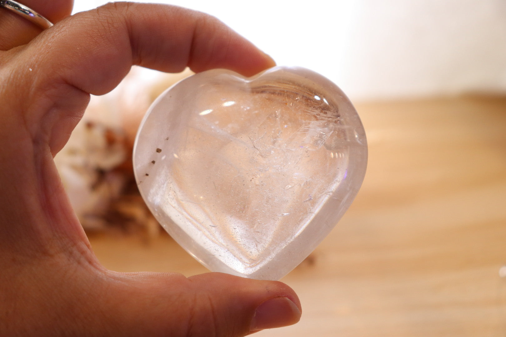 Clear Quartz Heart + Stand | 132g