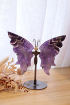 Chevron Amethyst Butterfly + Stand