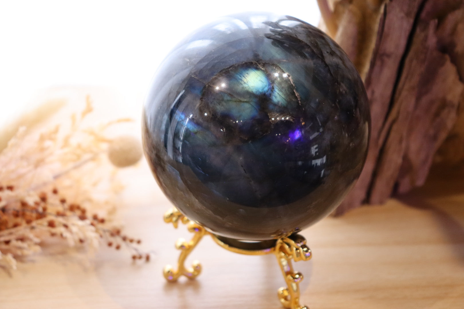 Labradorite Sphere + Stand | 1.21kg