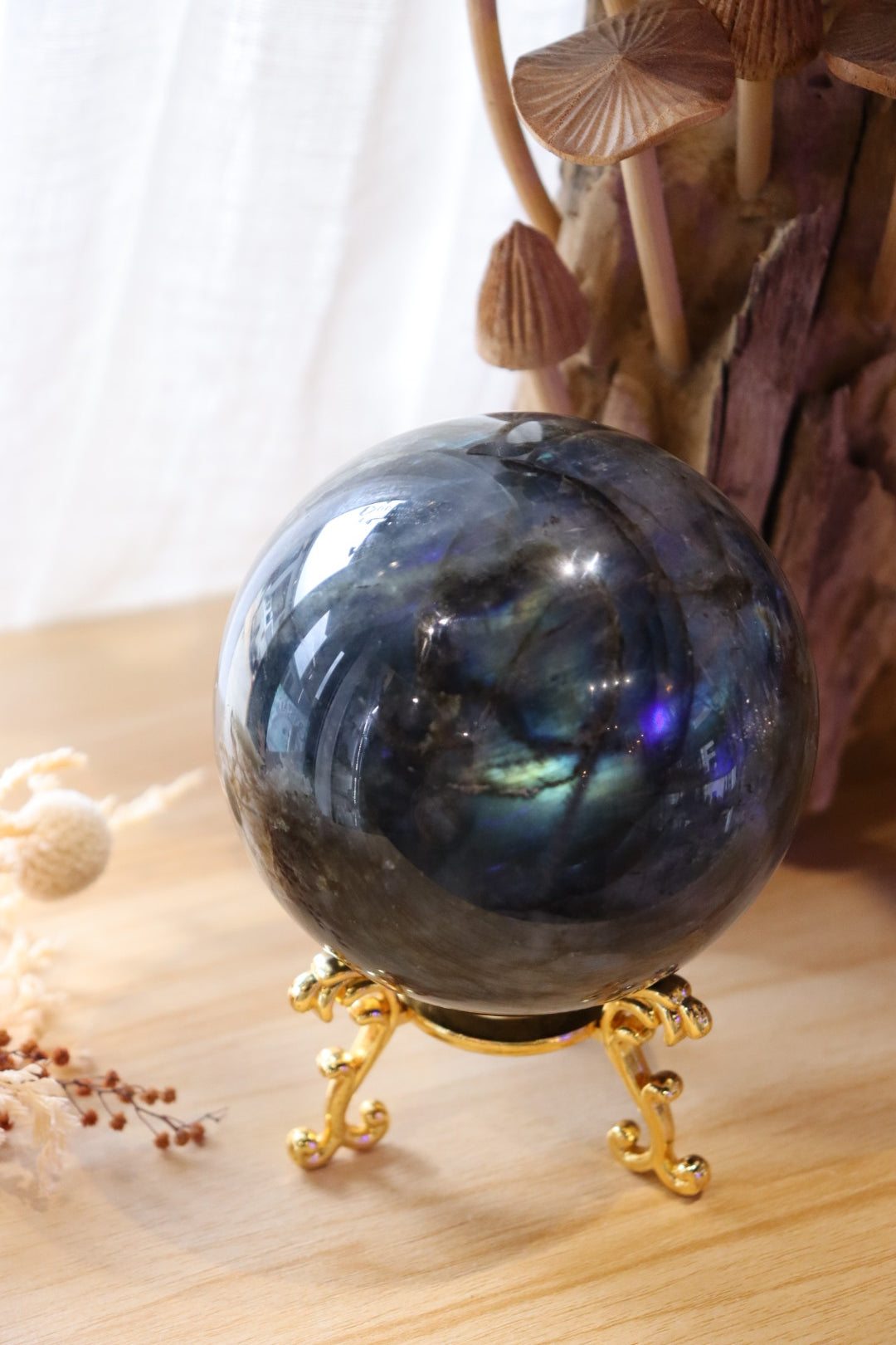 Labradorite Sphere + Stand | 1.21kg