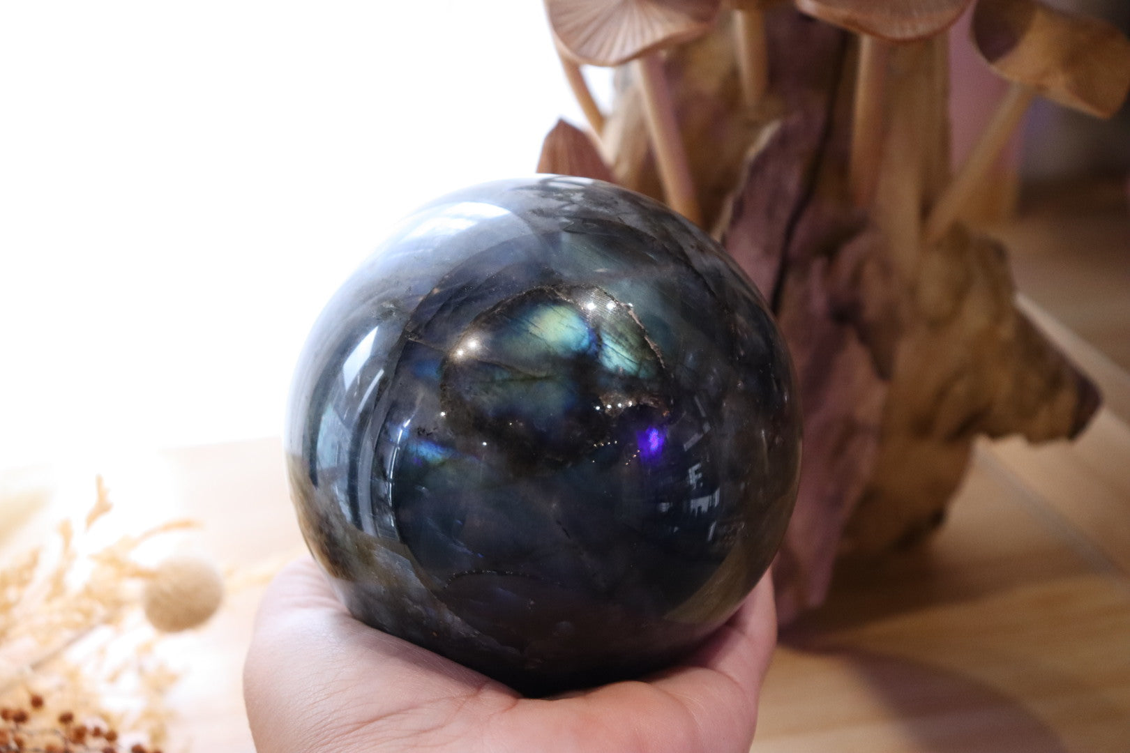 Labradorite Sphere + Stand | 1.21kg