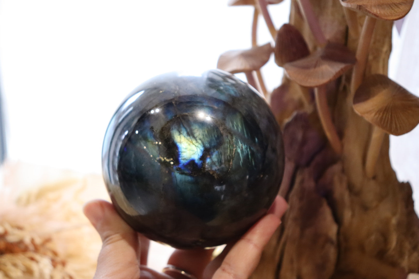 Labradorite Sphere + Stand | 1.21kg